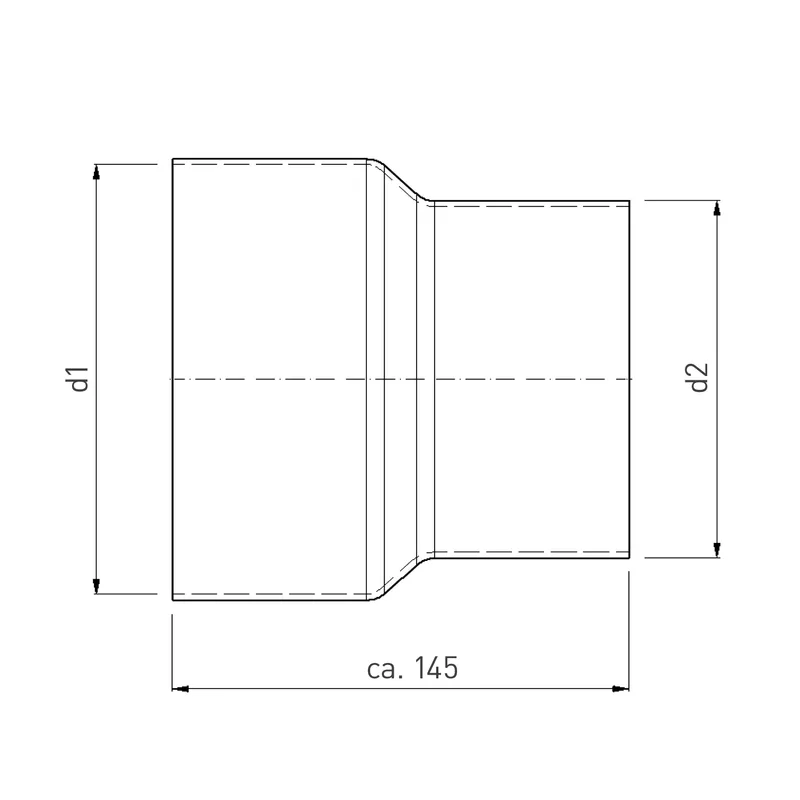 Réduction de tuyau de poêle / conduit de fumée émaillé Raik 150mm - 120mm Blanc
