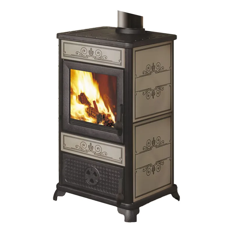 EK63 Fancy Evo Poêle à bois céramique gris tourterelle