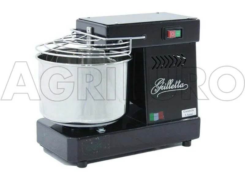 Pétrin à spirale électrique - Famag Grilletta IM 5 Color - Noire 5 kg - 8 L