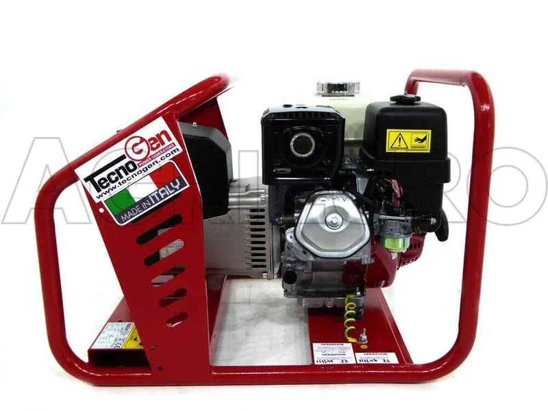 TecnoGen H5000 AVR - Groupe électrogène 3.6 KW monophasé - Honda GX 270 - Alternateur italien