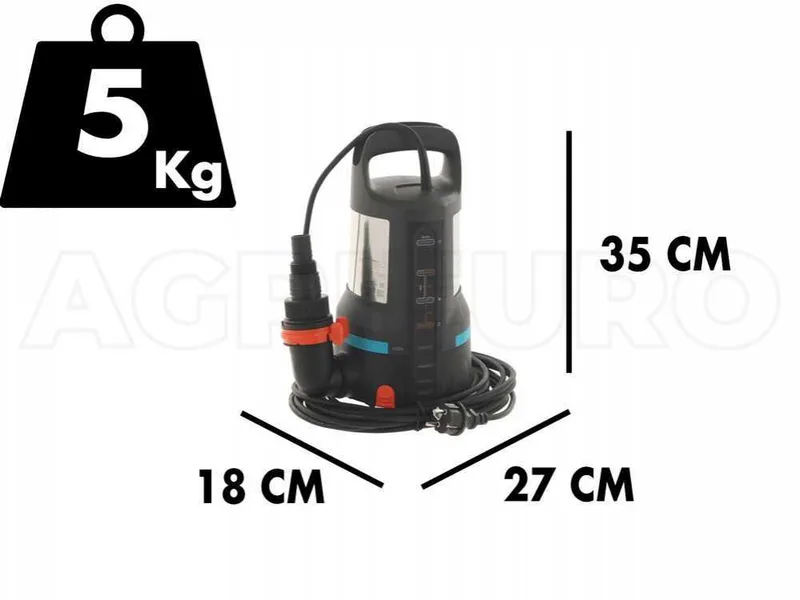 Pompe immergée pour eaux claires Gardena 11000 Aquasensor art. 9034-20