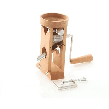 Schnitzer Campo 150g - Floconneuse manuelle de table en hêtre avec rouleaux en acier inox