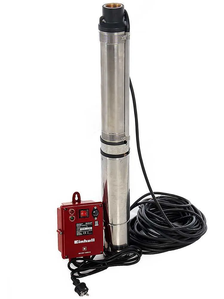 Pompe immergée de forage Einhell GC-DW 1300 N + Boîtier de commande externe - 1300W