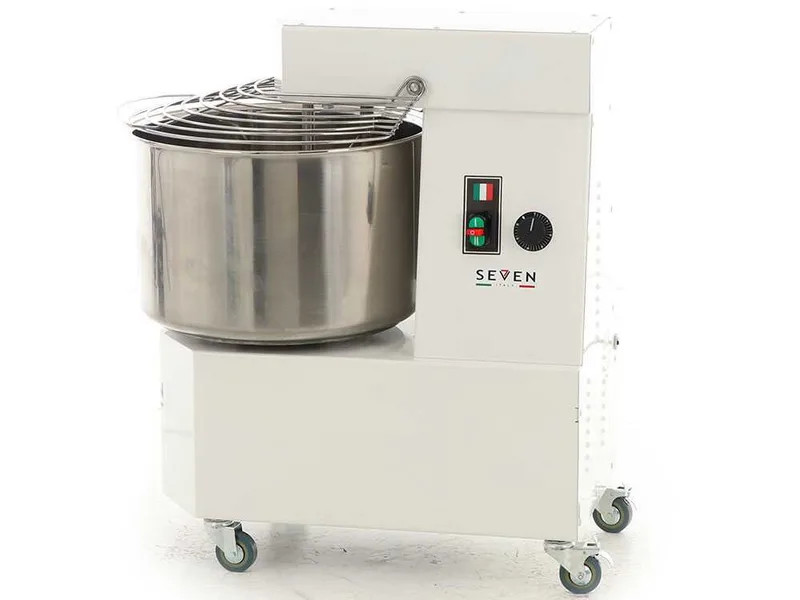 Pétrin à spirale professionnel Seven Italy GH 50 2V - 230 V - Avec roues et Minuterie - 2 vitesses