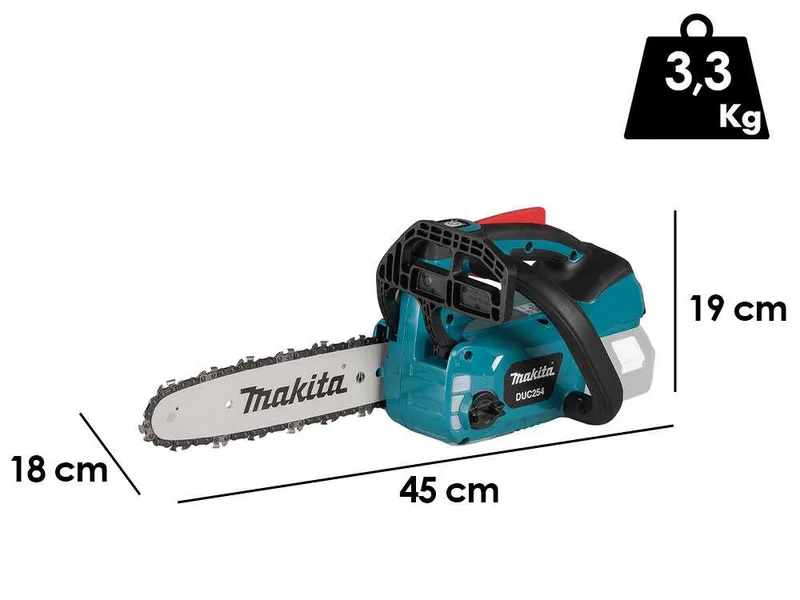 Makita DUC254Z - Tronçonneuse à batterie - Guide 25 cm - sans batteries ni chargeur