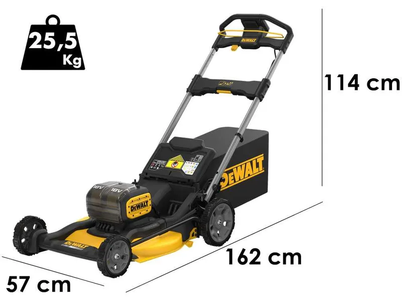 DeWalt DCMWP134N-XJ - Tondeuse manuelle à batterie - 36V - Coupe 53 cm - sans batterie et sans chargeur
