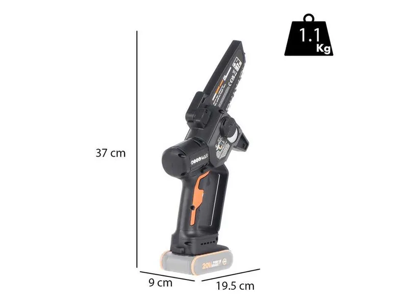 Worx Nitro WG325E - Élagueuse sur batterie + perche de rallonge