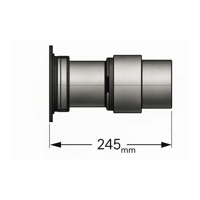 Schiedel raccord 120 simple paroi, raccourcissable pour PRIMA PLUS Ø130 mm mat