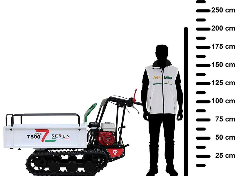 Brouette à chenilles Seven Italy T500 GX - Benne extensible - Capacité 500 kg