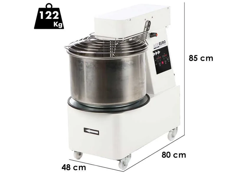 Mixer 5000 T-2G Deluxe DIG - Pétrin à spirale relevable - 40 kg triphasé à 2 vitesses - Écran numérique
