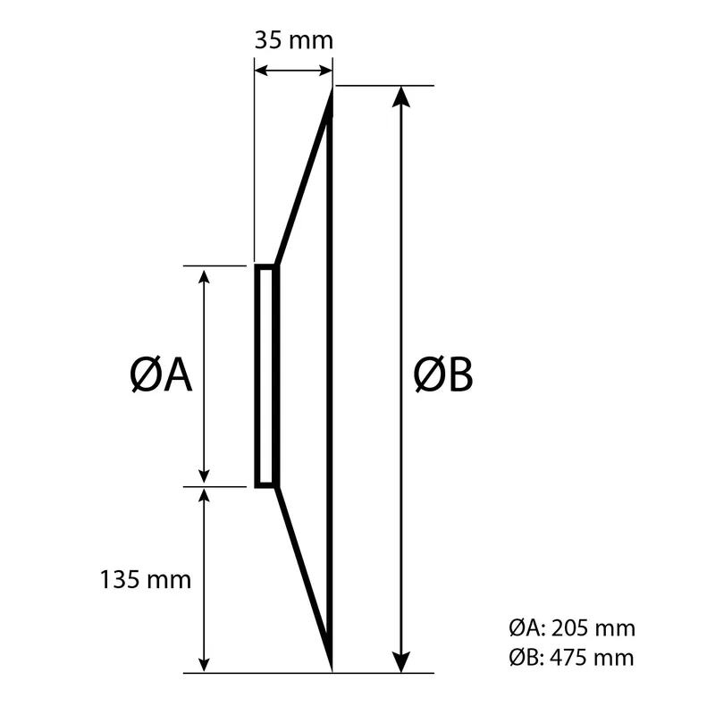 Schiedel rosace de raccordement 135 mm Ø150 mm brillant