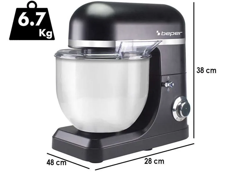 Beper P102SBA550 - Batteur mélangeur planétaire - 7 litres