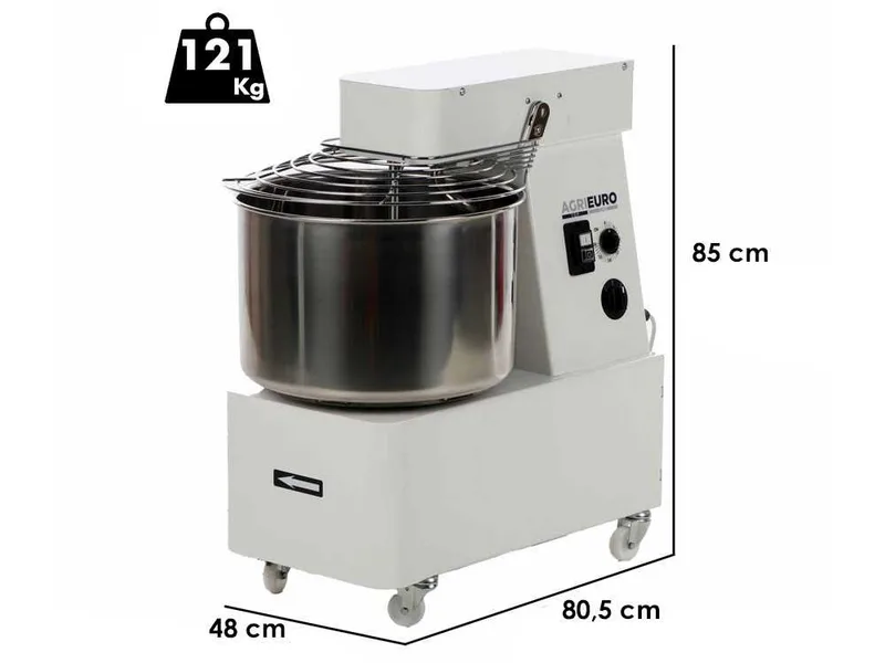 Mixer 5000 T-2G - Pétrin à spirale - Capacité 40Kg - Triphasé à deux vitesses
