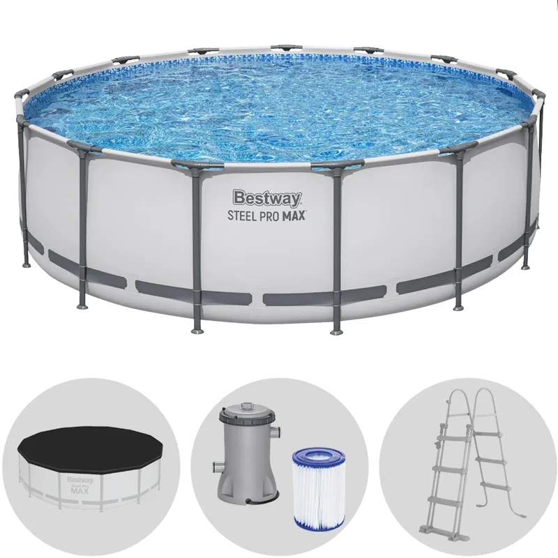 Bestway Steel Pro Max 56438 - Ø457x122 cm - Piscine ronde