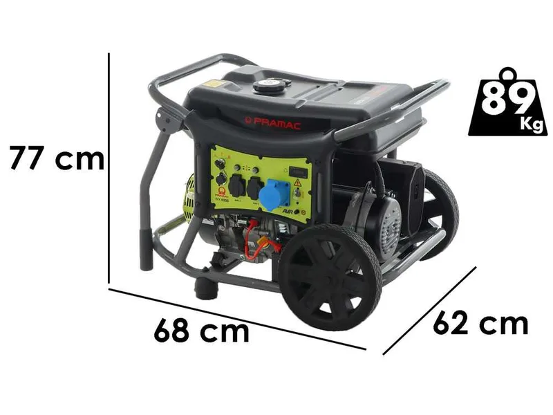 Pramac WX 6200 ES ATS - Groupe électrogène monophasé 5.8 kW à essence - Continu 5.3 kW Monophasé