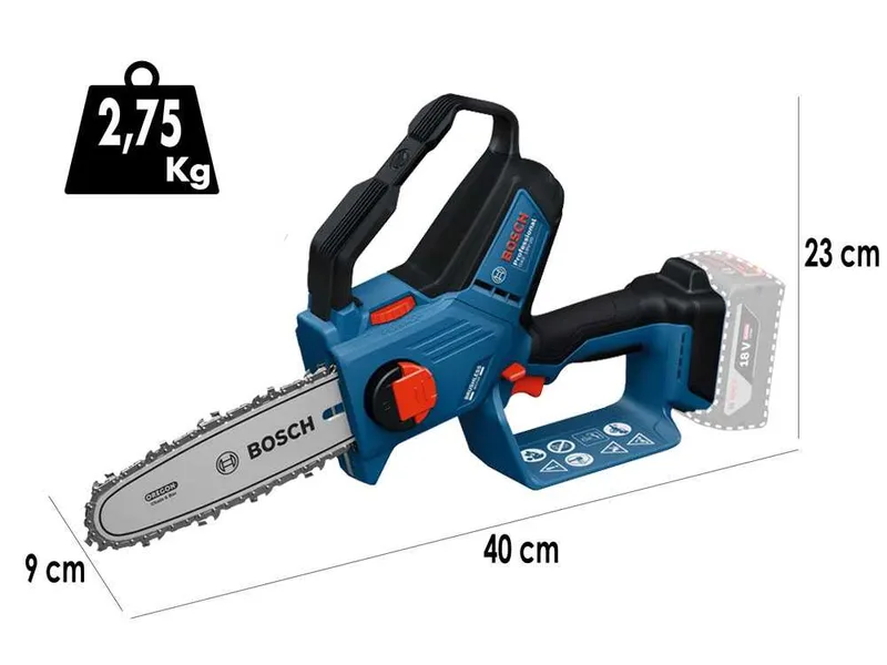 Bosch Professional GKE 18V‑20 - Élagueuse manuelle à batterie - 18 V 4 Ah