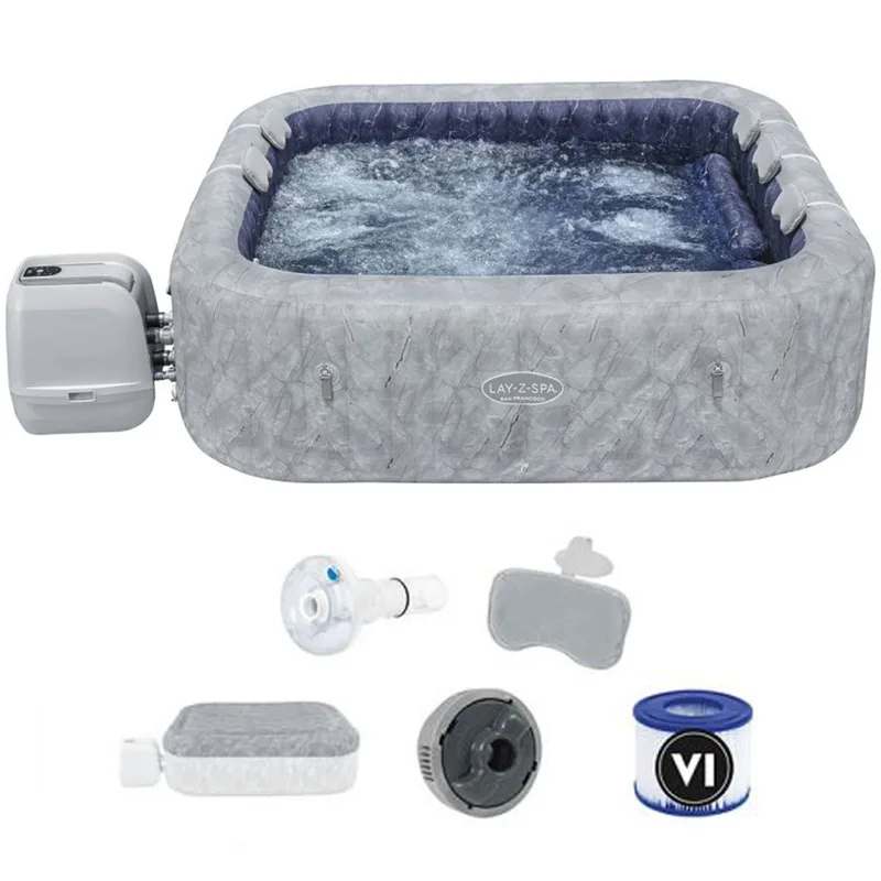 Bestway Lay-Z-Spa San Francisco HydroJet Pro 60161 - 230 x 230 x 71 cm - Spa gonflable à hydromassage