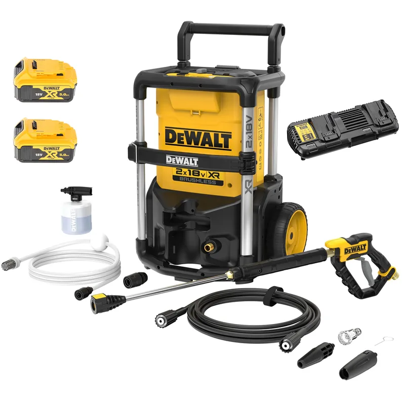 DeWalt DCMPW1600N-XJ - Nettoyeur haute pression à batterie - 110 bar - 5.5 l/min - 2x 18V 5Ah