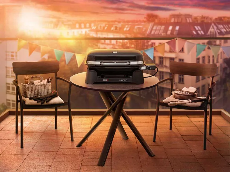 Weber Lumin Black - Barbecue électrique portable