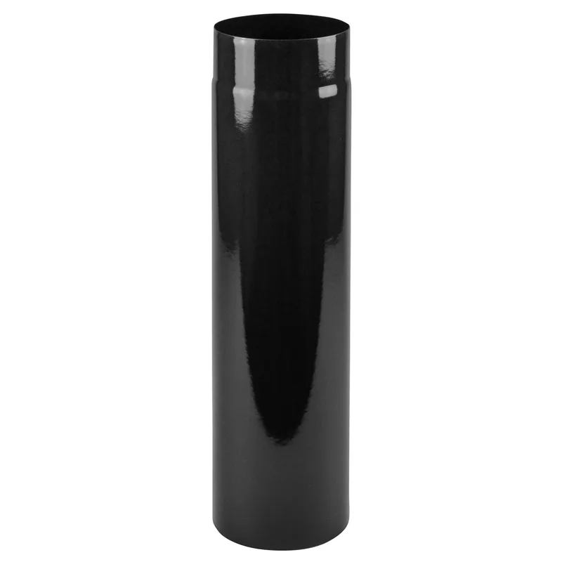 Tube de fumée / Tuyau de poêle émaillé 120mm - 500mm Noir