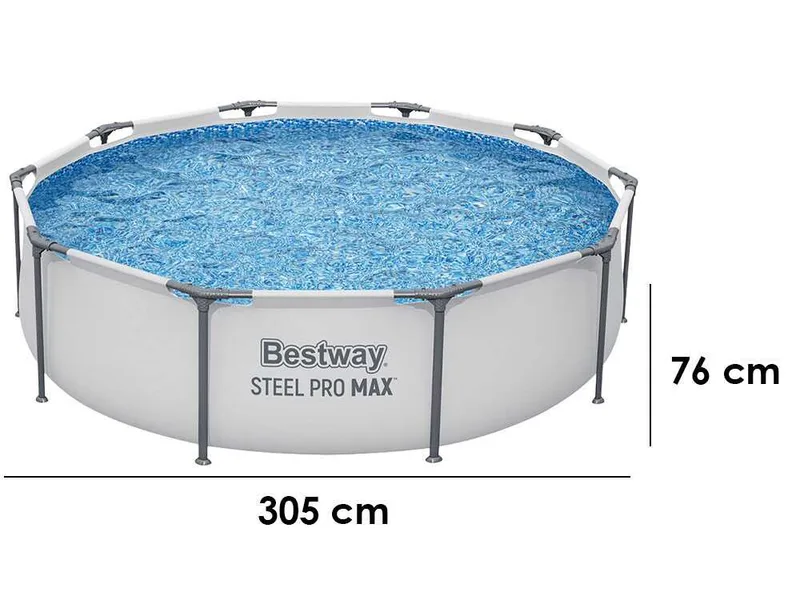 Bestway Steel Pro max 56406 - Ø305x76 cm - Piscine ronde
