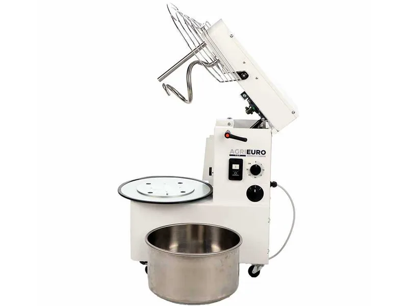 Pétrin à spirale à tête relevable Mixer 2000 T-2G Deluxe - Capacité de pâte 16 Kg - Triphasé, à 2 vitesses