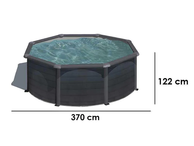 Gre Kea Ronde Ø350 x 120 cm - Piscine hors-sol en acier