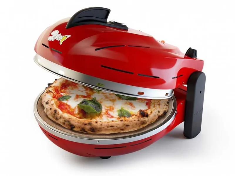 Spice Electronics Diavola Pro V 2.0 Rouge - Four à pizza électrique - Pierre réfractaire Biscotto Casapulla