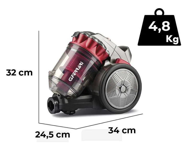G3 Ferrari Eco Design - Aspirateur traîneau cyclonique sans sac - 700W