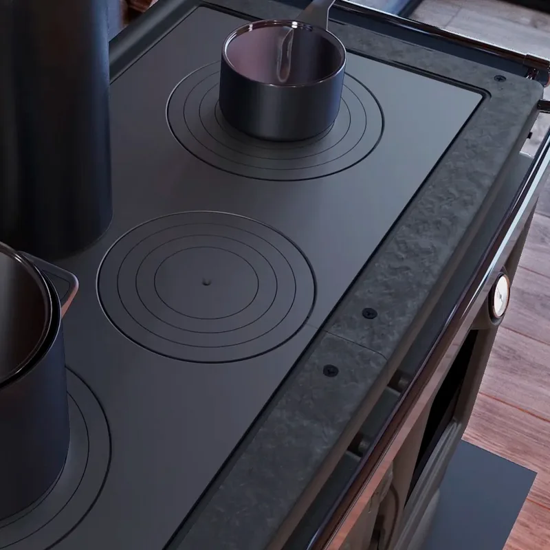 La Nordica Prestige Line Alaska 16 cuisinière à bois noir vitré