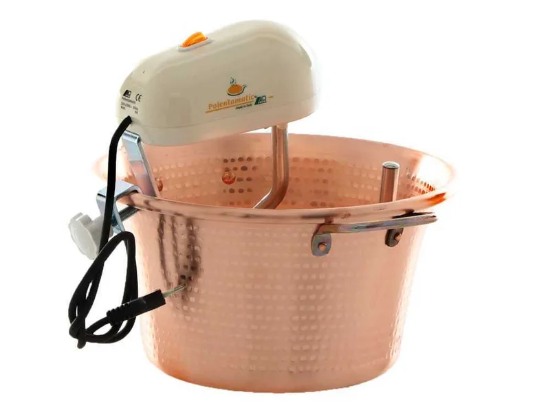 LAR Polentamatic - Chaudron en cuivre électrique pour polenta à base plate 6.5L - 8W max