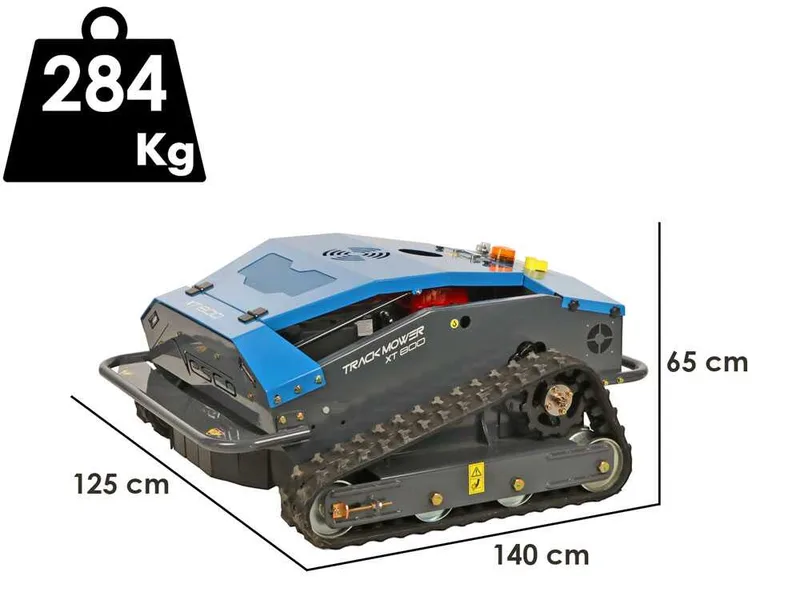 Vesco XT 800 - Robot débroussailleur à chenilles hybride (moteur thermique + batterie) - Radiocommandé