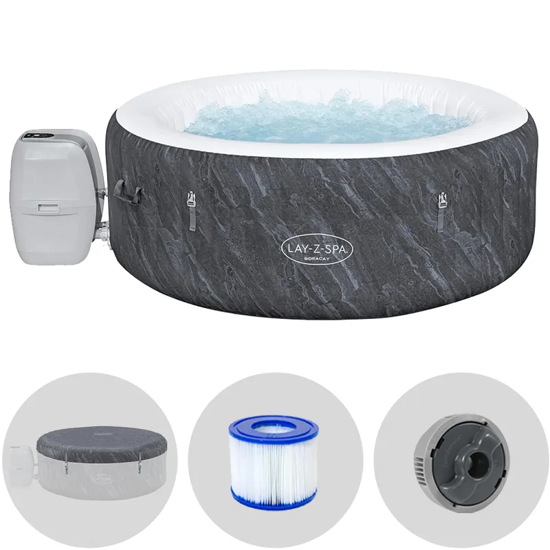Bestway Lay-Z-Spa Boracay AirJet 60175 - Ø180x66 cm - Spa gonflable à hydromassage