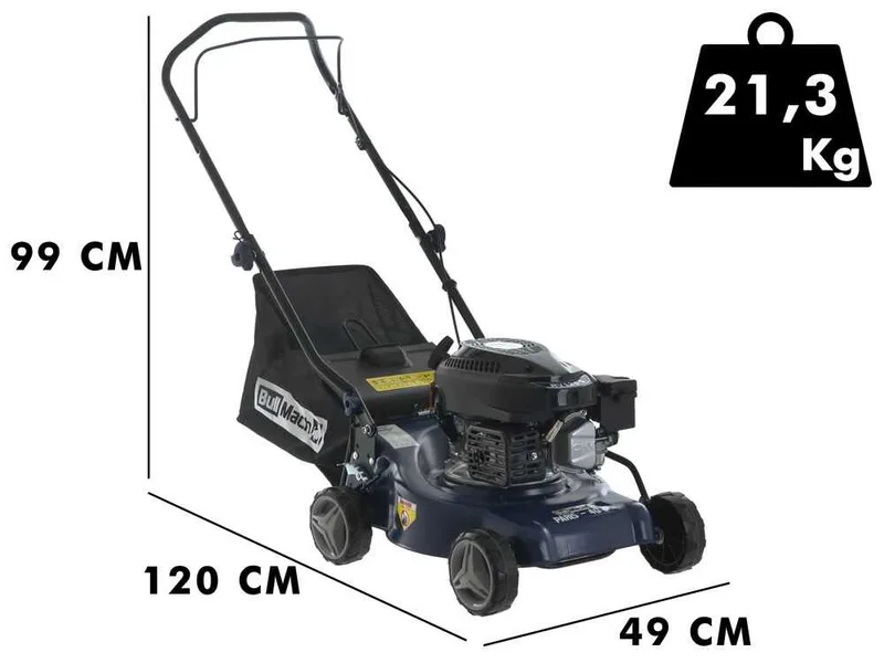 Tondeuse à gazon BullMach PARIS à poussée manuelle - 40 IP - Moteur thermique 4HP - coupe de 40cm