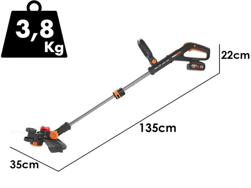 Worx WG173E - Coupe-bordure à batterie 3 en 1 - 20V 4Ah