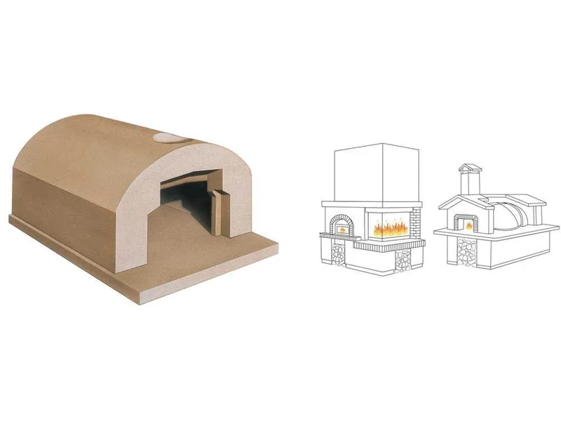 Linea VZ F4 - Four à bois avec plan de cuisson 56x61 cm - Capacité de cuisson 2 pizzas