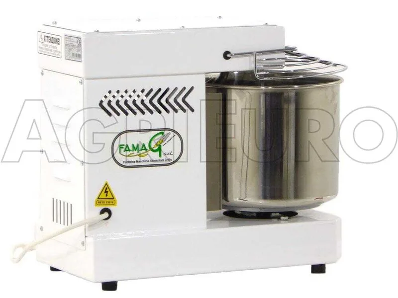 Pétrin à spirale Famag IM 8 à 10 vitesses avec moteur électrique monophasé - 8 KG