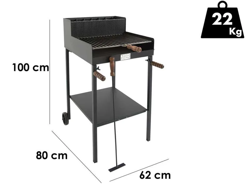 Cruccolini Fuocone Oliveto - Barbecue en fer artisanale à bois et charbon