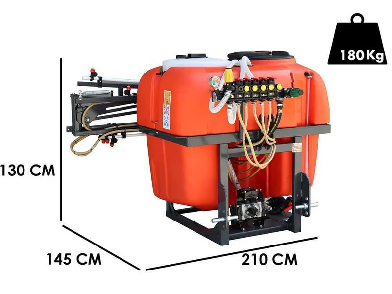 Dal Degan manda extra 400 L - Pulvérisateur porté pour désherbage à tracteur – Barre désherbage 10 m - Pompe bp 60K