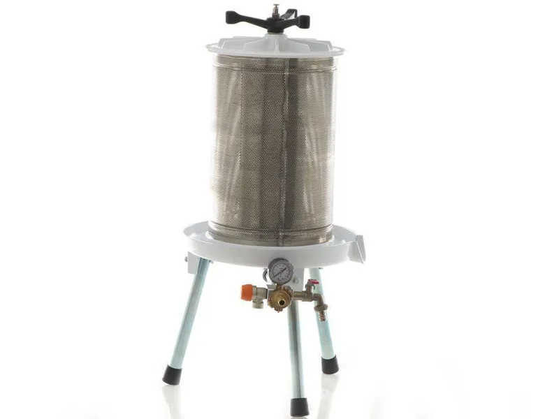Enotecnica Pillan Carezza - Pressoir hydraulique à fruits 40 L - Cuve INOX