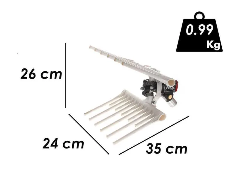 Lisam MG Magnesium Light - Peigne vibreur pneumatique - secoueur à olive 6 bars - 1700 battements par minute