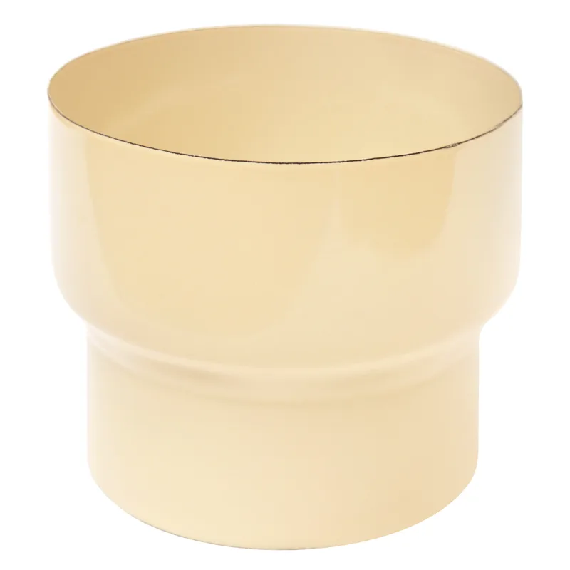 Réduction de tuyau de poêle / conduit de fumée émaillé Raik 150mm - 130mm Ivoire