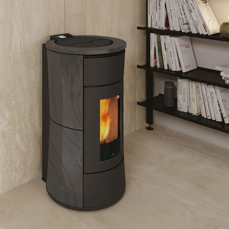 Edilkamin Cherie H 10 Evo poêle à granulés hydro céramique gris foncé