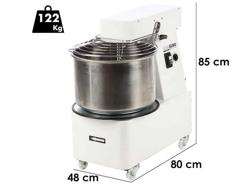 Mixer 5000 S Deluxe - Pétrin à spirale avec tête basculante - Capacité 40Kg - Monophasé