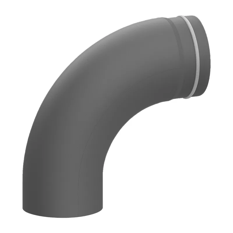 Raik Bogen LS diamètre 150/90° rétréci lisse gris