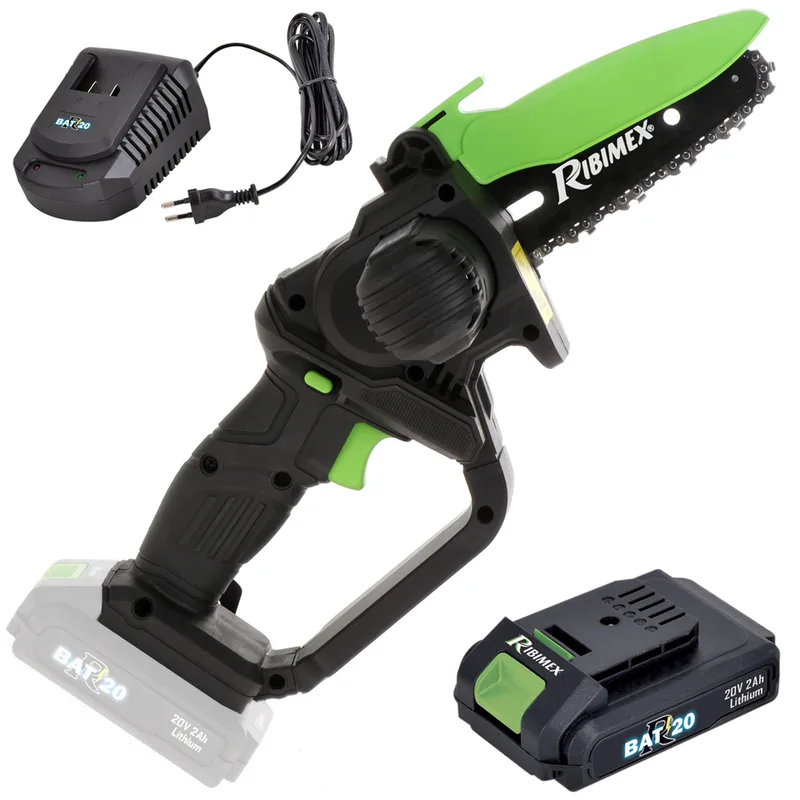 Ribimex PRBAT20/TRB - Élagueuse sur batterie - 20V/2Ah
