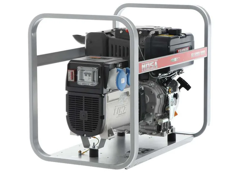 MOSA GE 6000 YDM - Groupe électrogène diesel 5.1 kW - Continue 4.5 kW Monophasé - Moteur Yanmar L 100 N