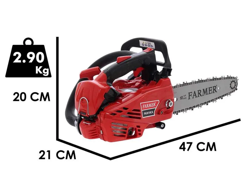 FARMER FA2610CA - Tronçonneuse d’élagage thermique - Guide carving de 25 cm