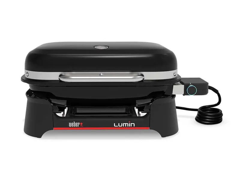 Weber Lumin Black 1502045 - Barbecue électrique portable - Grille 49 x 33 cm