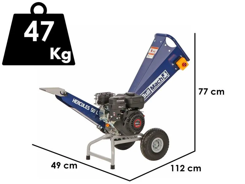 BullMach Hercules 50 L - Broyeur thermique - Moteur Loncin H200 196cc